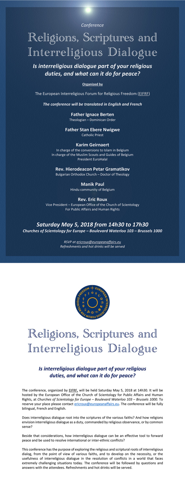 Conference - Religions, Scriptures and Interreligious Dialogue