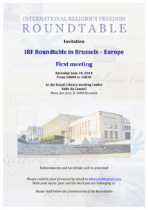 IRF Roundtable in Brussels – Europe - First meeting IRF Roundtable in Brussels – Europe - First meeting