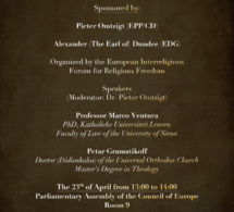 Conference Freedom of Conscience: the tensions between laicity and religious minorities in State/families issues