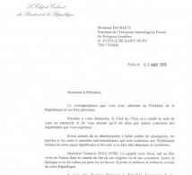 French Presidency's answer to multi-signatories letter to French politicians