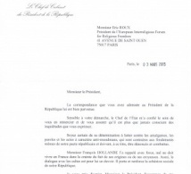 French Presidency's answer to multi-signatories letter to French politicians French Presidency's answer to multi-signatories letter to French politicians